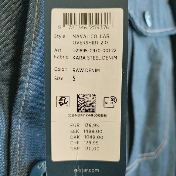 G-Star Raw Women's Naval Collar Overshirt 2.0 Sz Small Streetwear Loose Fit - Picture 9 of 16
